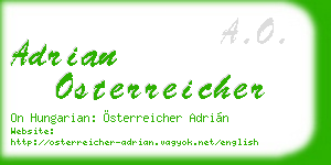 adrian osterreicher business card